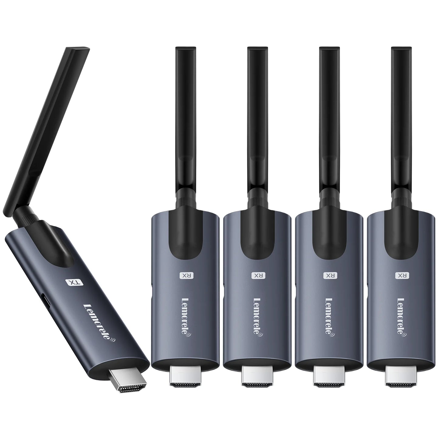 Lemorele 5G 200M Wireless HDMI Transmitter and Receiver Meeting Bluetooth Transmitter Audio for Laptop TV Projector Monitor Came