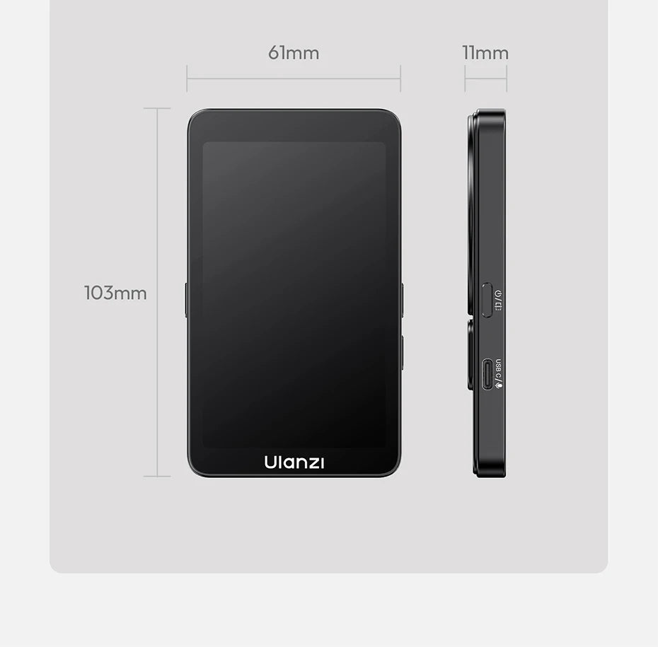 Ulanzi VM1 Vlog Selfie Monitor Screen for iPhone 17 16 15 Selfie Monitor Screen with Magnetic Ring Livestreaming Vlog Shots