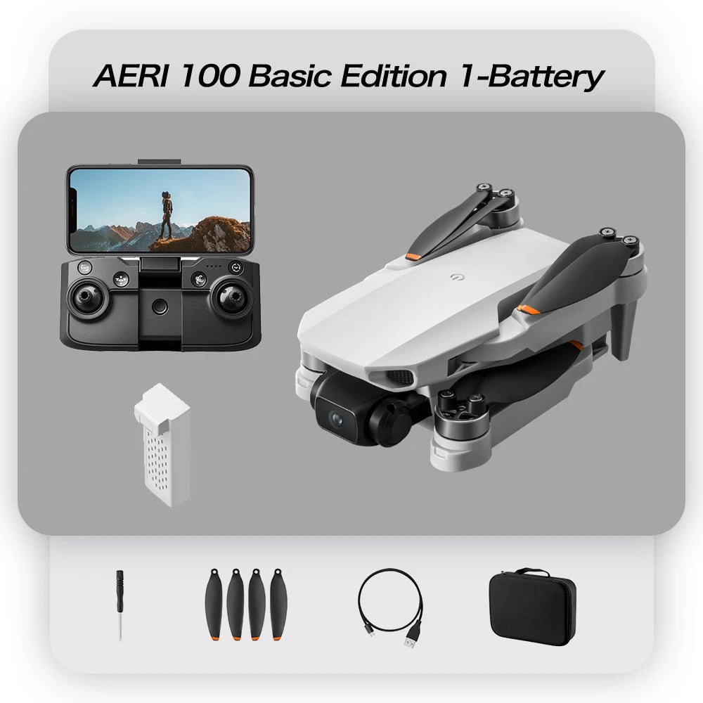 Aeri100 VR 8K Professional Drone With HD Camera 3-Axis Gimbal GPS Dron Brushless 5G WIFI Screen Remote Control RC Quadcopter Toy