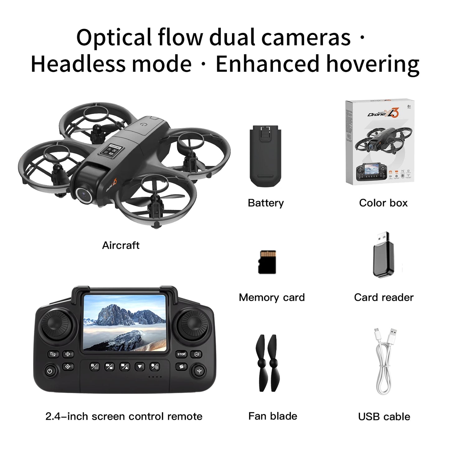 New YL3 Drone Dual Camera 5G WIFI Aerial Photography Aircraft Brushless Motor Remote Control Optical Flow Hover Aircraft UAV