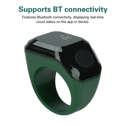 Smart APP Ring Counter LCD Digital Bluetooth Counting Muslims Zikr Ring Prayer Time Vibration Reminder Wearable Tally Counters