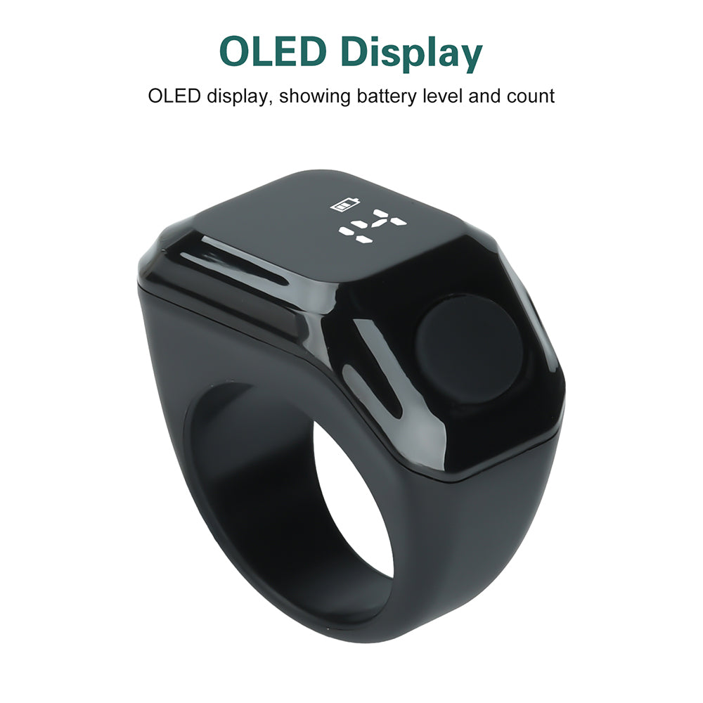 Smart APP Ring Counter LCD Digital Bluetooth Counting Muslims Zikr Ring Prayer Time Vibration Reminder Wearable Tally Counters
