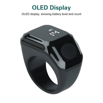 Smart APP Ring Counter LCD Digital Bluetooth Counting Muslims Zikr Ring Prayer Time Vibration Reminder Wearable Tally Counters