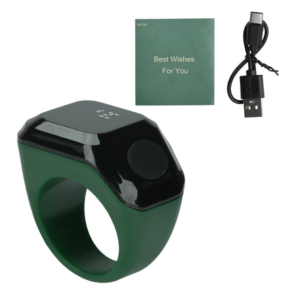 Smart APP Ring Counter LCD Digital Bluetooth Counting Muslims Zikr Ring Prayer Time Vibration Reminder Wearable Tally Counters