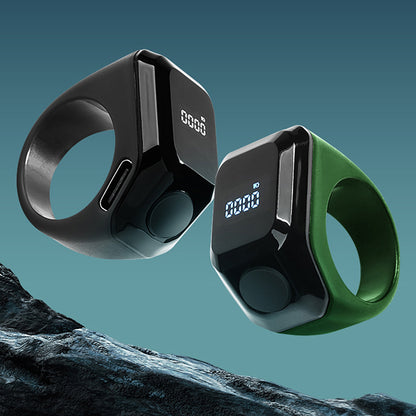 Smart APP Ring Counter LCD Digital Bluetooth Counting Muslims Zikr Ring Prayer Time Vibration Reminder Wearable Tally Counters