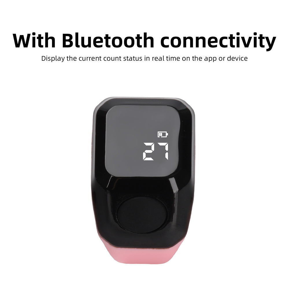 Wearable Bluetooth Smart Tally Counter Ring APP Sync Digital Display Rechargeable Zikr Prayer Time Reminder Clicker