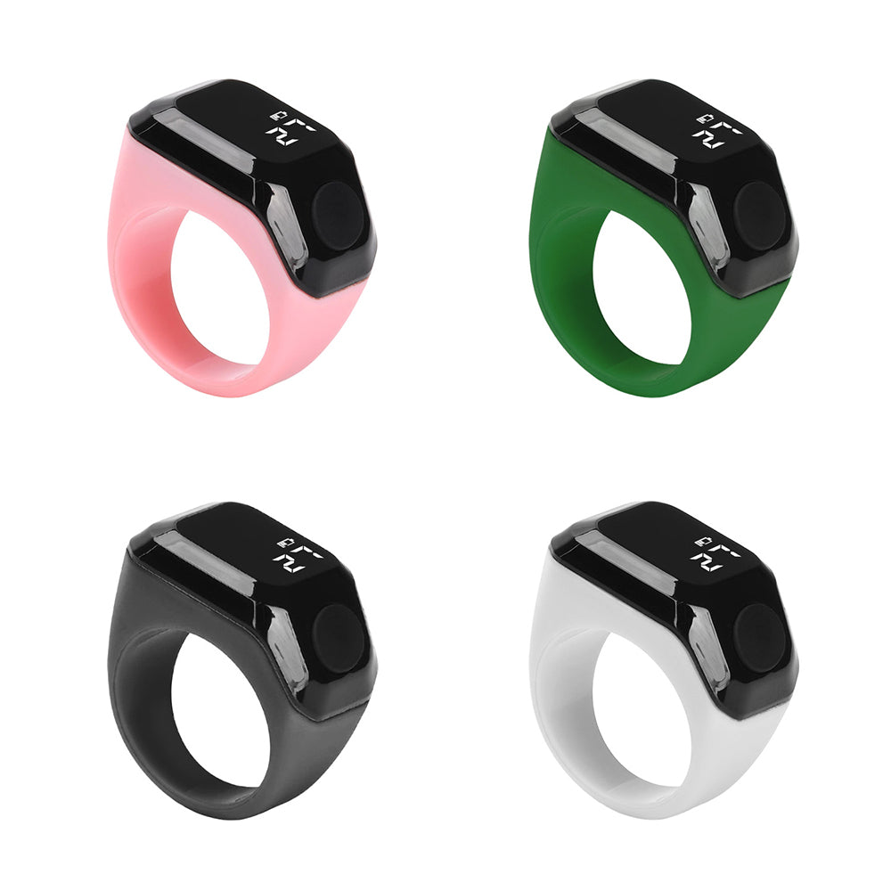 Wearable Bluetooth Smart Tally Counter Ring APP Sync Digital Display Rechargeable Zikr Prayer Time Reminder Clicker