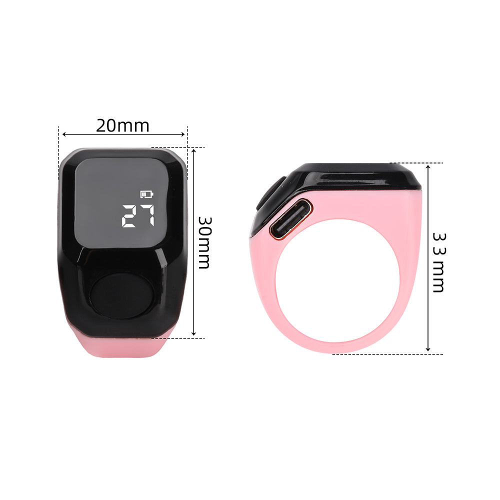 Wearable Bluetooth Smart Tally Counter Ring APP Sync Digital Display Rechargeable Zikr Prayer Time Reminder Clicker