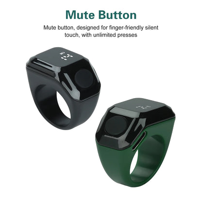 Smart app ring counter, portable OLED digital display Bluetooth counter, 0–9999 wearable counter, Type-C port