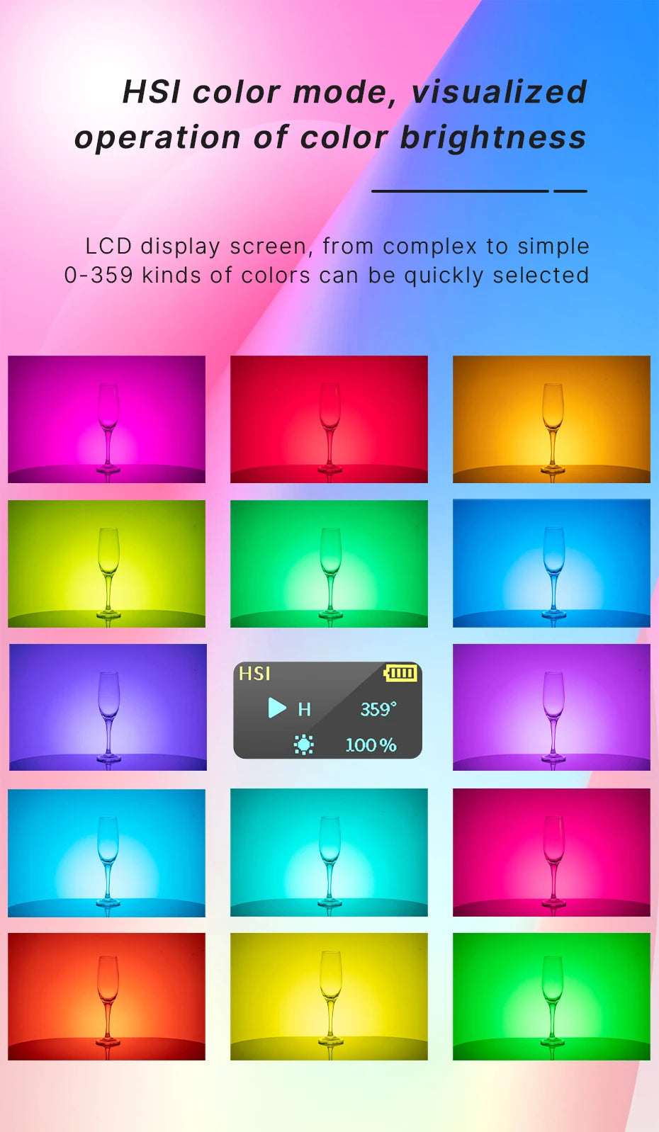 Ulanzi VL120 RGB Camera Video Light Mini Portable 3100mAh Photography Lighting Smartphone Vlog Fill Light RGB Video Light