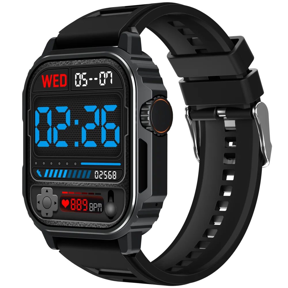 VALDUS Sleep Monitoring Heart Rate GPS 1.96 Inch IP68 Waterproof Smart Watch Sedentary Reminder Blood Oxygen Blood Pressure VL20