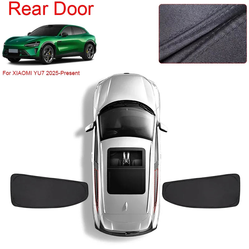 Car Sun Shade Curtain UV Protection Window Blind For XIAOMI YU7 2025-Present Auto Heat Insulation Protect Cover Accessory