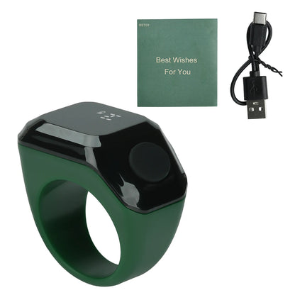 Portable Digital Display Counter Smart APP Ring Counter Bluetooth Counting Ring Time Reminder Wearable Tasbih Zikr Ring Misbah