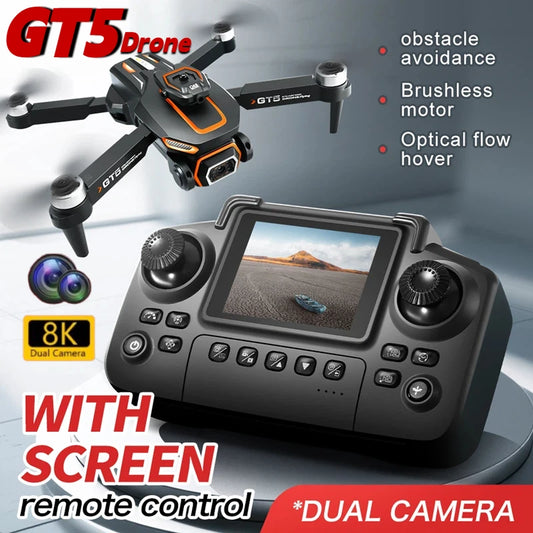 New GT5 Drone 360° Obstacle avoidance 8K Professional WIFI Aerial Photography Brushless Motor Foldable Quadcopter Dron Toys 2026