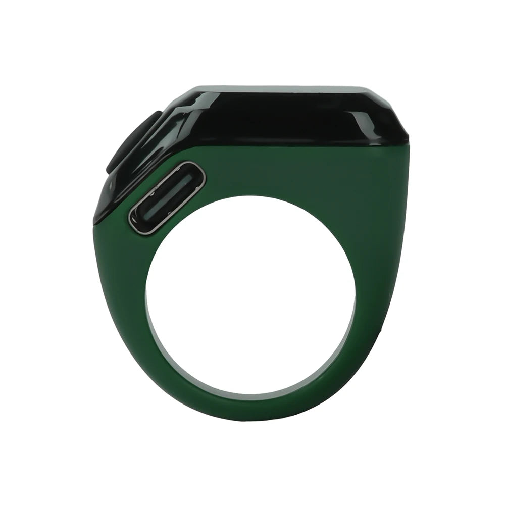 Digital Ring Counter Bluetooth APP Control OLED Display Silent Touch Type-C Rechargeable Muslims Zikr Ring Prayer Finger Counter