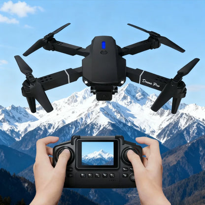 E88 Pro RC Drone WiFi FPV Height Hold Foldable Obstacle Avoidance 4K Wide-Angle HD Camera Quadrotor Helicopter Children's Toys