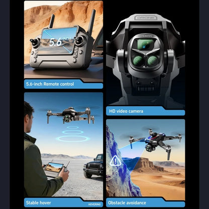 A29 Smart FPV Drone 5.6" Screen Battery Display 90° Adjustable Lens Optical Flow Hover Headless Mode 360 Stunt Flight Hobby Gift