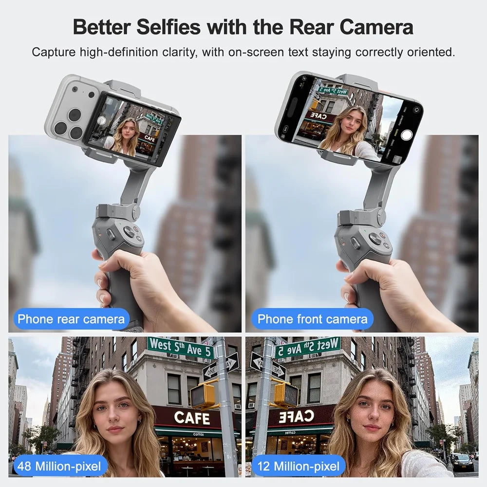 Magnetic Phone Projector Screen Android iPhone Rear Camera Selfie for Vlog Live Stream Video Recording Smart Monitor Accessory