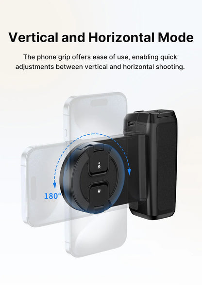 Ulanzi MA35 Phone Camera Grip Handle MagSafe Bluetooth Shutter Smartphone Selfie Stablizer Vertical Horizontal Shooting