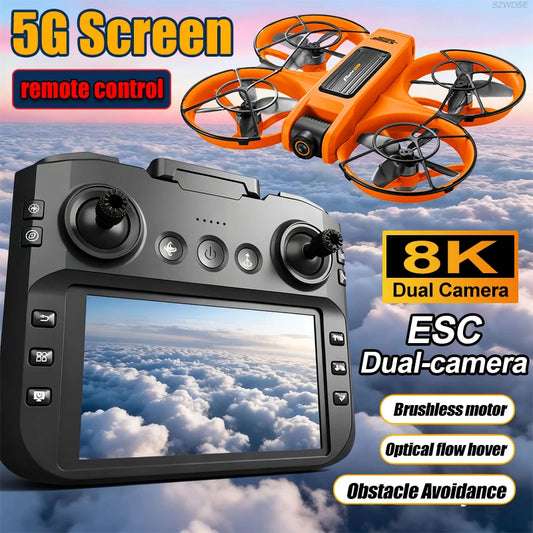 Professional Mini Drone S156 FPV 8K HD Camera Brushless Motor Obstacle Avoidance Foldable Quadcopter With LED Screen Remote