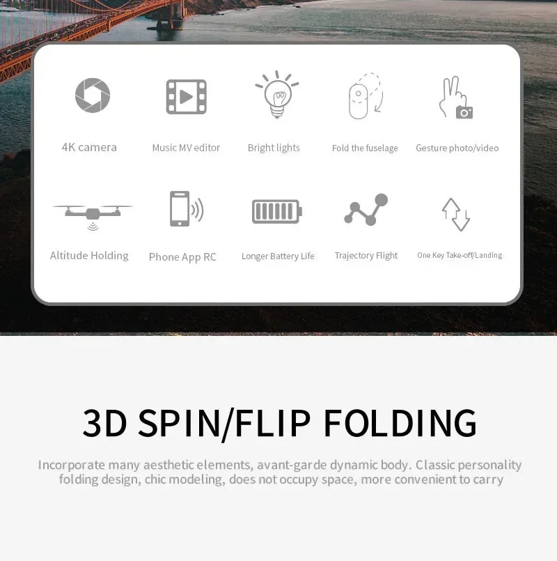 Foldable New E88 Pro RC Drone With 4K Professional 1080P Wide Angle Dual HD Camera WIFI FPV Quadcopter Height Hold
