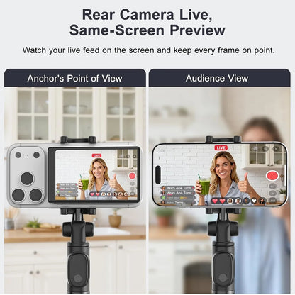 Magnetic Phone Projector Screen Android iPhone Rear Camera Selfie for Vlog Live Stream Video Recording Smart Monitor Accessory