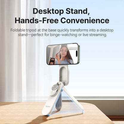 Telesin Magnetic Selfie Stick and Mini Tripod Portable Foldable Pole Extend To 60cm for Smartphone Macro Photography