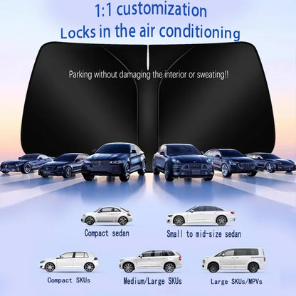 For Xiaomi YU7 MX11 2025~2026 Car Front Windshield Sunshade Fold Shade UV Shade Solar Sun Shade Privacy Curtain Car Accessories