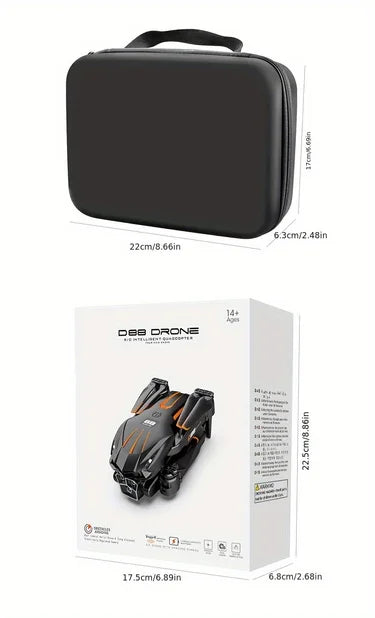 NewD88 4K RC Drone,360°Flip,Headless Mode,One Key Return,Altitude Hold,WiFi FPV,Dual Cam Switch,90°Lens Adjust,Birthday Gift Toy