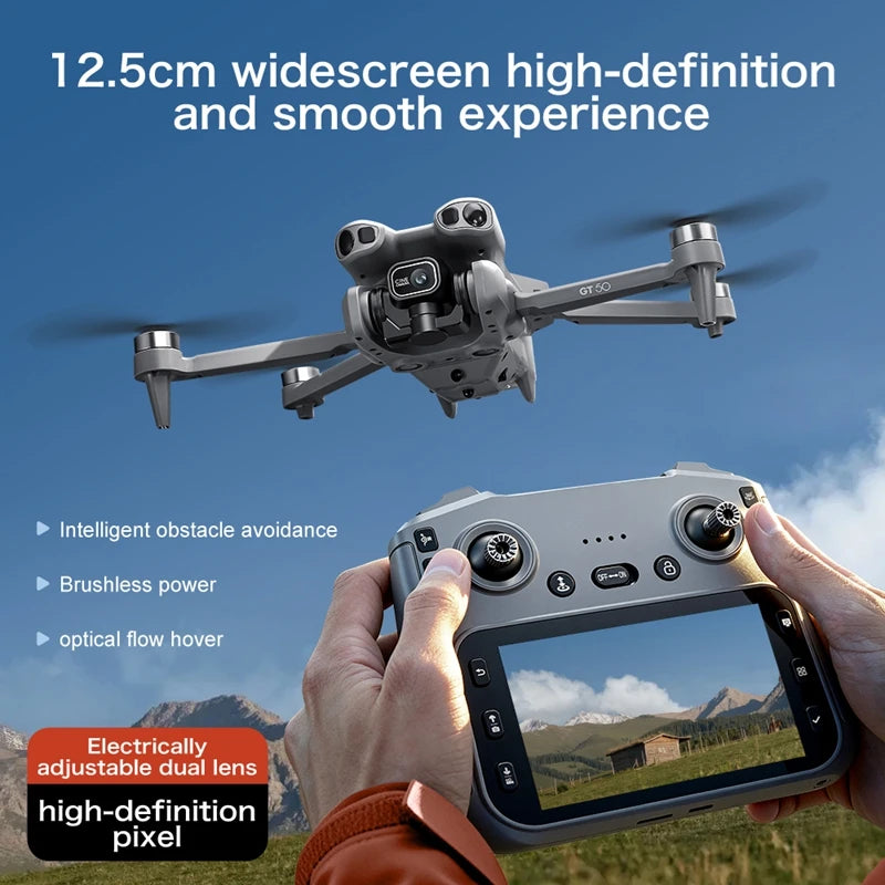 Lenovo GT50 Drone Professional 8K HD Camera 5G Brushless Motor Aerial Photography Optical Flow with Screen RC Quadcopter 2026