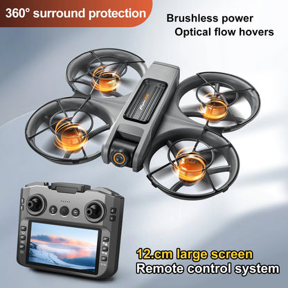 Professional Mini Drone S156 FPV 8K HD Camera Brushless Motor Obstacle Avoidance Foldable Quadcopter With LED Screen Remote