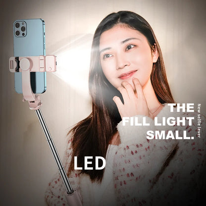 Portable Wireless Selfie Stick Extendable Tripod Stand With Bluetooth Remote for iPhone Android Vlog Live Streaming Bracket
