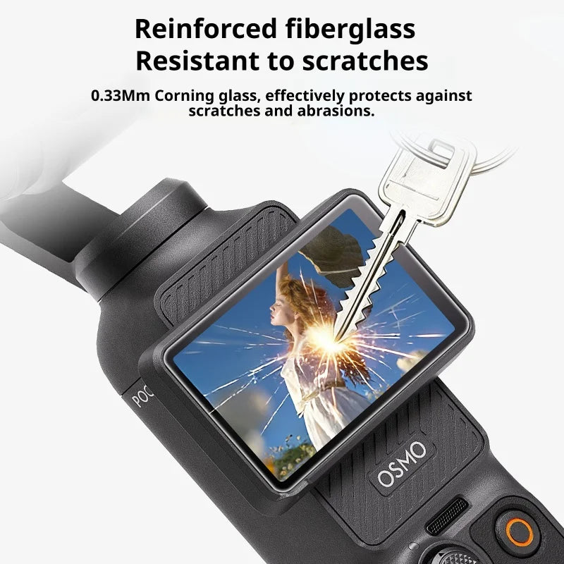 SAMZHE For DJI OSMO Pocket 4/3 Tempered Glass Film Corning film Screen Protector HD Lens Camera Film for DJI Pocket 3 Pocket 4