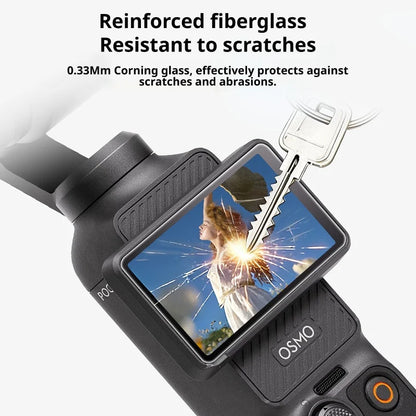 SAMZHE For DJI OSMO Pocket 4/3 Tempered Glass Film Corning film Screen Protector HD Lens Camera Film for DJI Pocket 3 Pocket 4