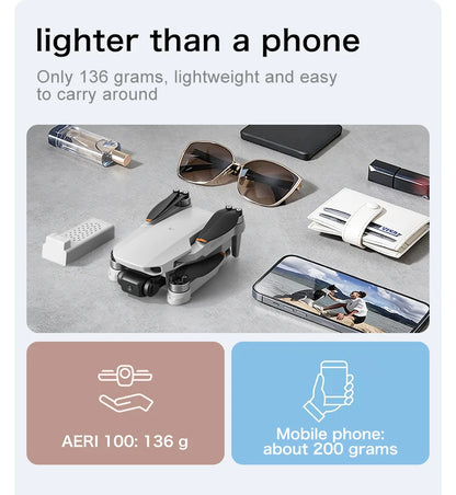 Aeri100 VR 8K Professional Drone With HD Camera 3-Axis Gimbal GPS Dron Brushless 5G WIFI Screen Remote Control RC Quadcopter Toy