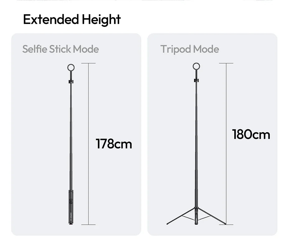 Original Ulanzi SK21 Magnetic Auto Open Tripod 8 Section Pole Extension For Phone Vlog Shooting Magnetic