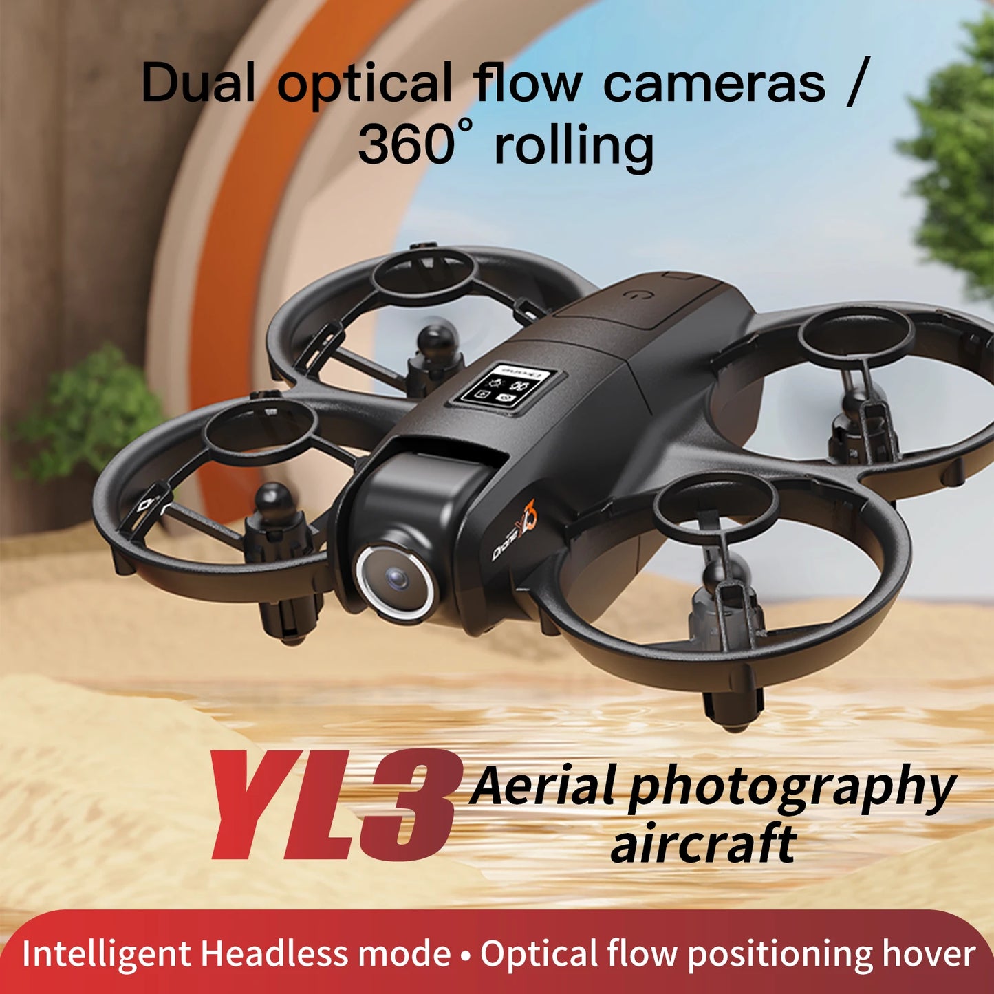 New YL3 Drone Dual Camera 5G WIFI Aerial Photography Aircraft Brushless Motor Remote Control Optical Flow Hover Aircraft UAV