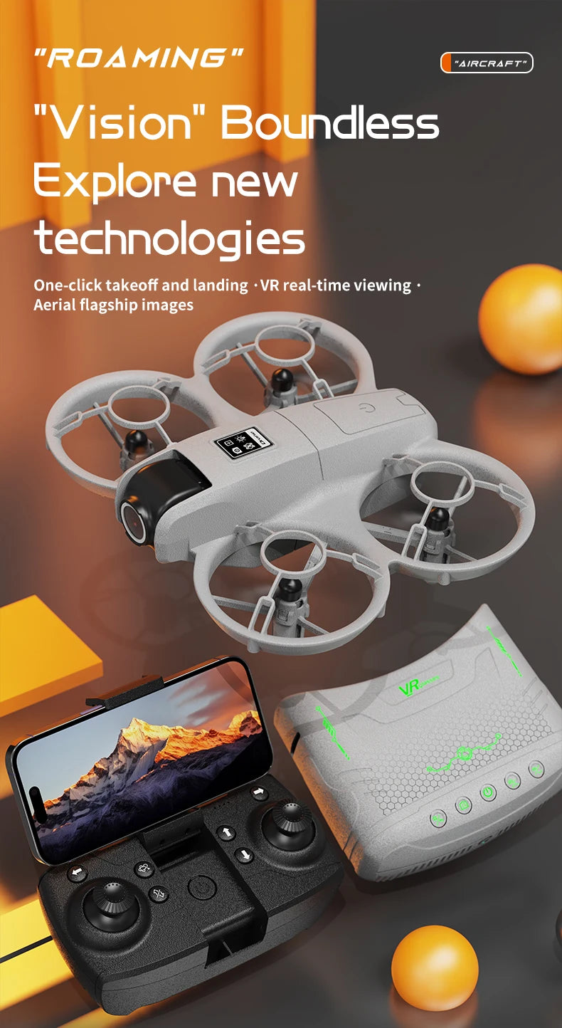 2026New X228 VR Drone 8K HD Optical Flow Hovers Headless Mode Helicopter 360° Flip Quadcopter Toys Mini Drone Fors Kid Toy Gifts