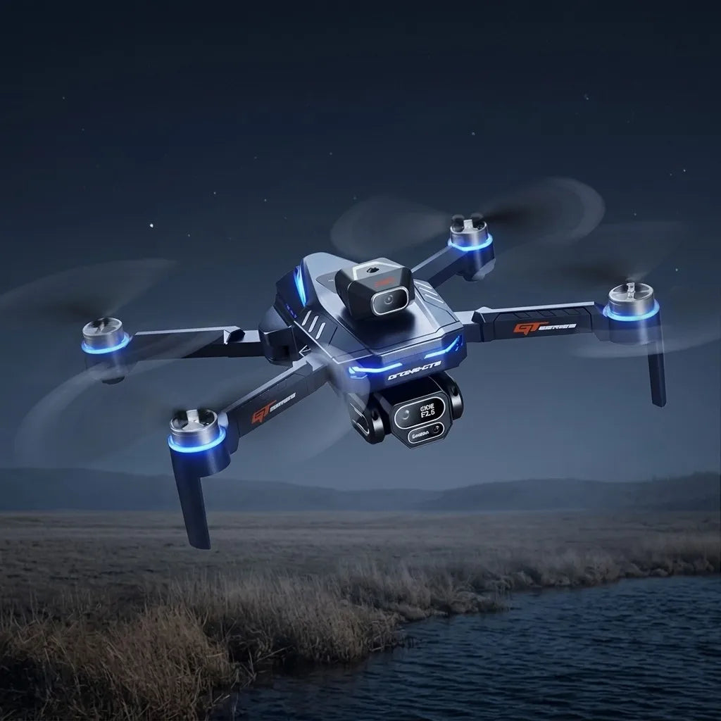 Foldable GPS Drone GT8 Professional 8K HD Dual Camera Helicopter Brushless Obstacle Avoidance Remote Control Quadcopter Aircraft
