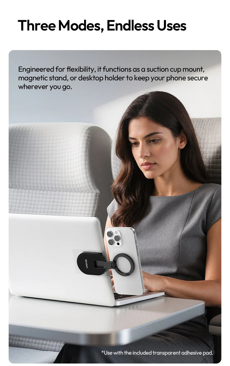 Ulanzi MA39 MagLock Suction Cup Phone Mount Desktop Stand for iPhone 17 16 15 14 with Suction Bottom for Wall Glass