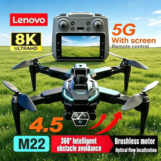 Lenovo M22 Professional 8K Drone 5KM Transmission HD Aerial Camera 360° Obstacle Avoidance Brushless FPV Quadcopter