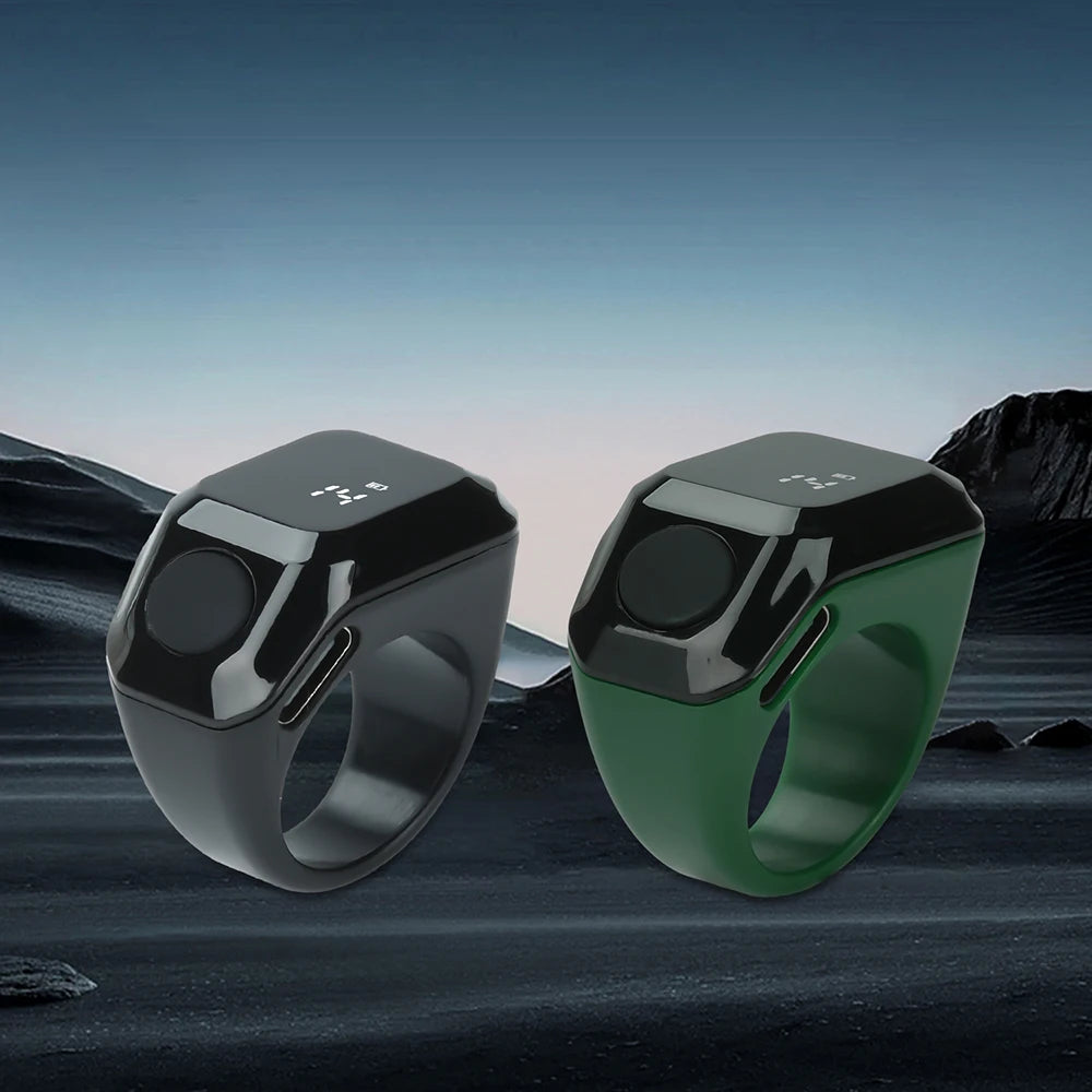 Smart Ring Counter Bluetooth Counting Ring APP Control 9999 4-digit Type-C Rechargeable Muslims Zikr Ring Prayer Finger Counter