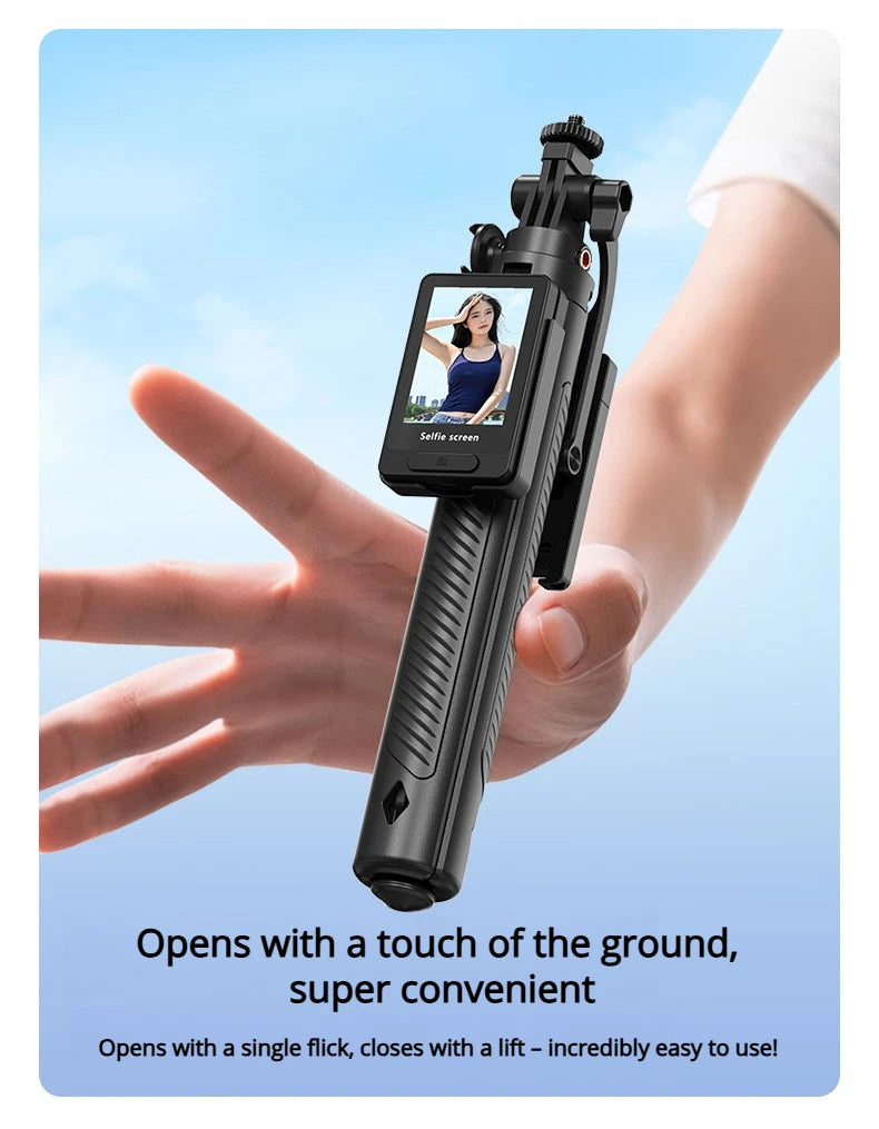Smartphone Rear Selfie Screen with Selfie Stick Tripod suit.Selfie Pole Real-time Projection,for Vlog/Travel/Selfie/Group Photos