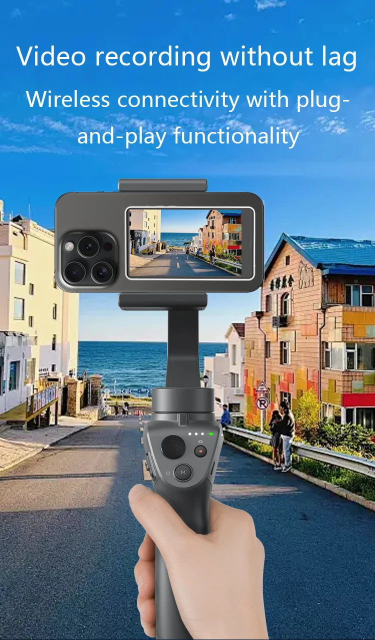LINIM Magnetic Wireless Selfie Monitor Screen Phone Rear Camera for Vlog Live Stream Compatible for iPhone Android