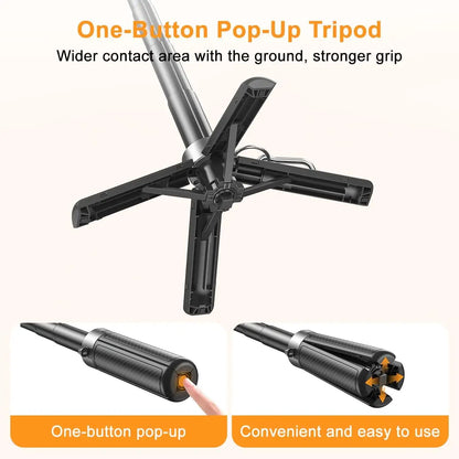 Magnetic Selfie Stick with Remote for Cell Phone 360° Rotation Transforms into Mini Tripod/Handheld Stabilizer/Phone Stand