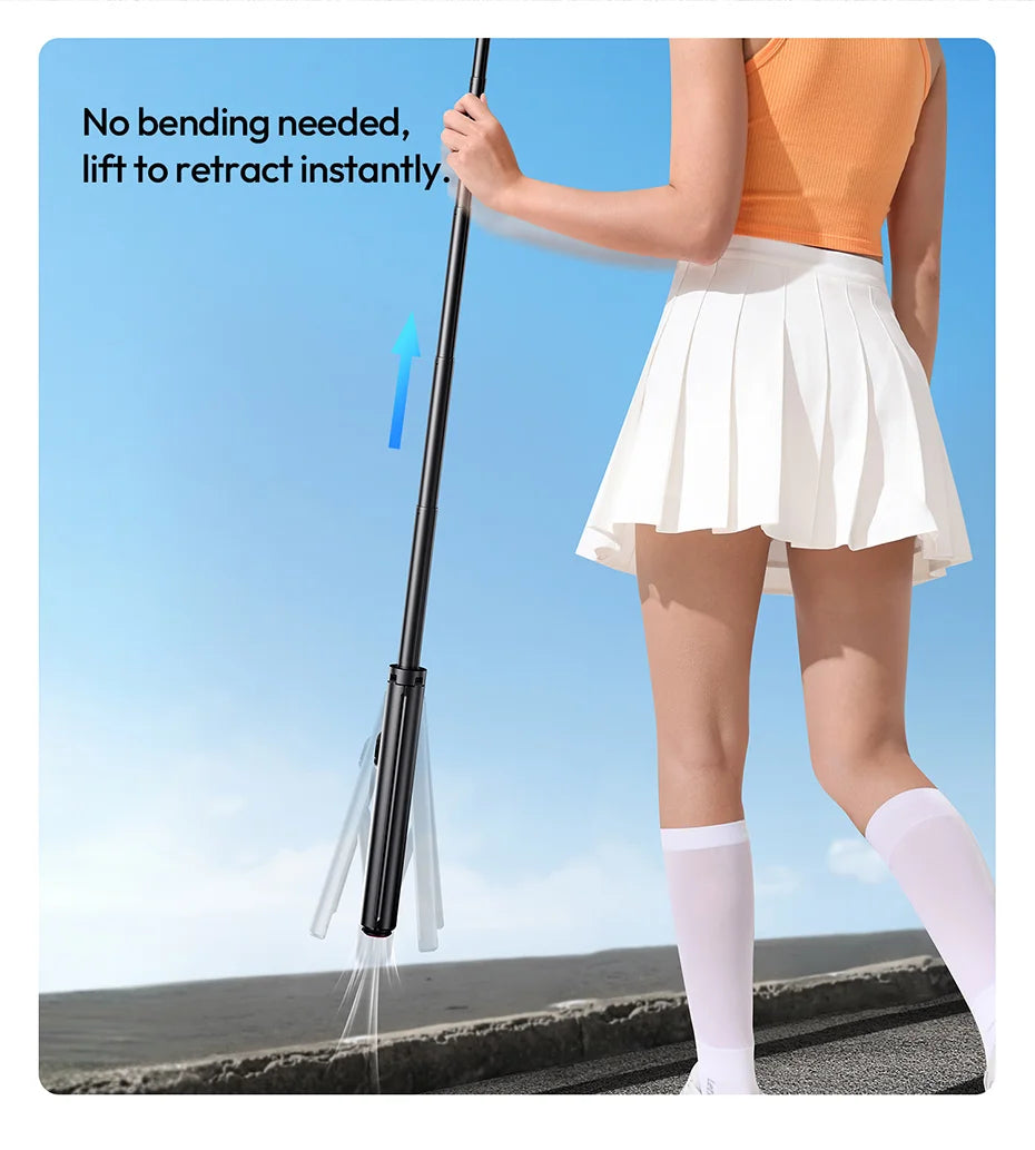 Ulanzi SK-21 Magnetic Auto-Open Tripod Selfie Stick for iPhone 17 16 15 14 Portable Selfie Ground Tripod for Travel Vlog Video