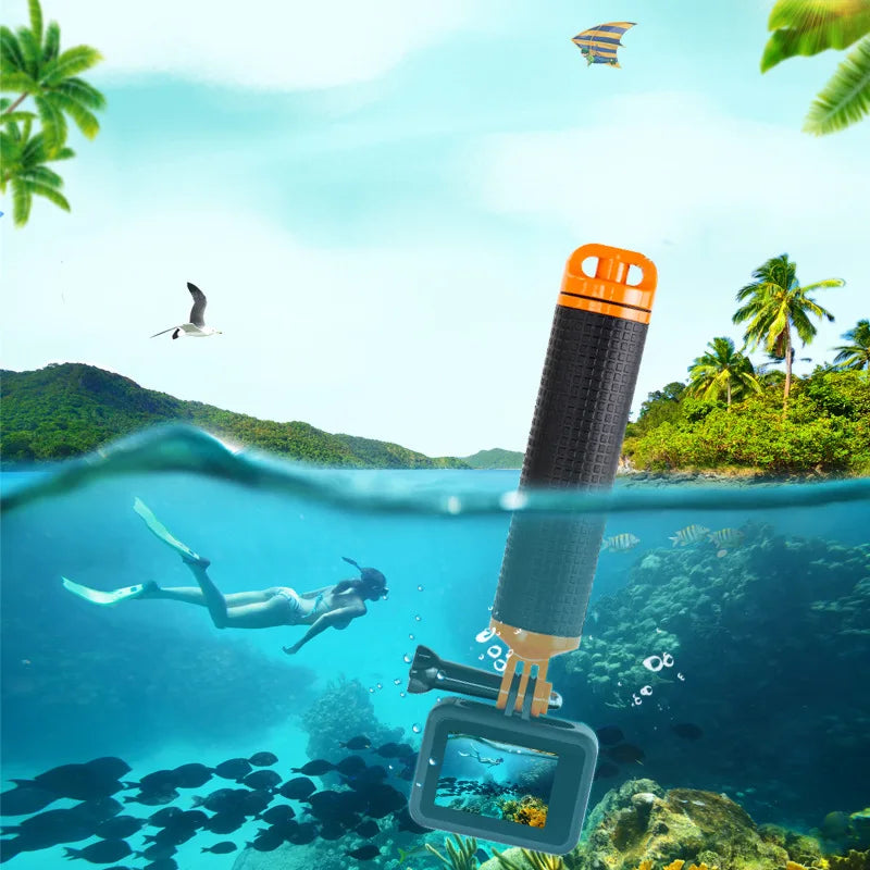 Waterproof Floating Hand Grip For GoPro 13 12 11 10 9 8 DJI Action 6 5 4 Cameras Selfie Pole Stick Floaty Handle Accessories Kit
