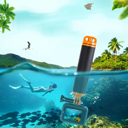 Waterproof Floating Hand Grip For GoPro 13 12 11 10 9 8 DJI Action 6 5 4 Cameras Selfie Pole Stick Floaty Handle Accessories Kit