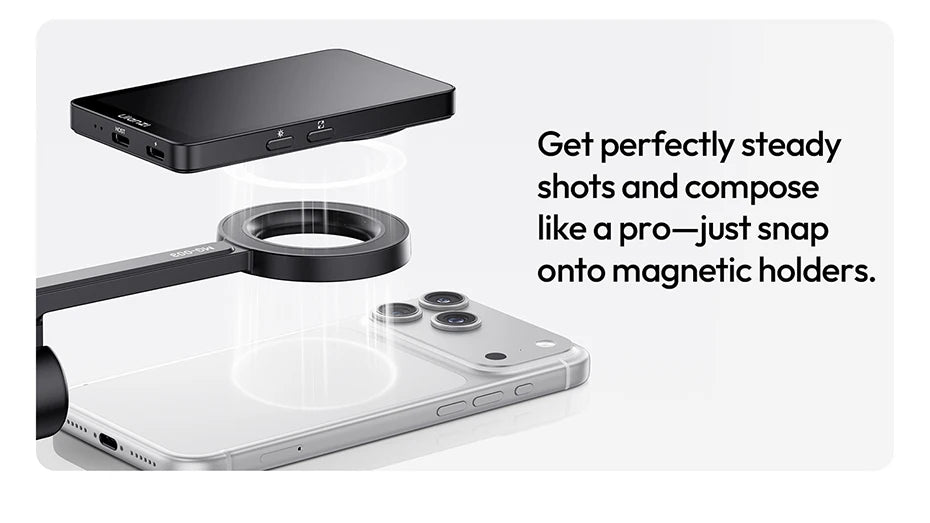 Ulanzi VM1 Vlog Selfie Monitor Screen for iPhone 17 16 15 Selfie Monitor Screen with Magnetic Ring Livestreaming Vlog Shots