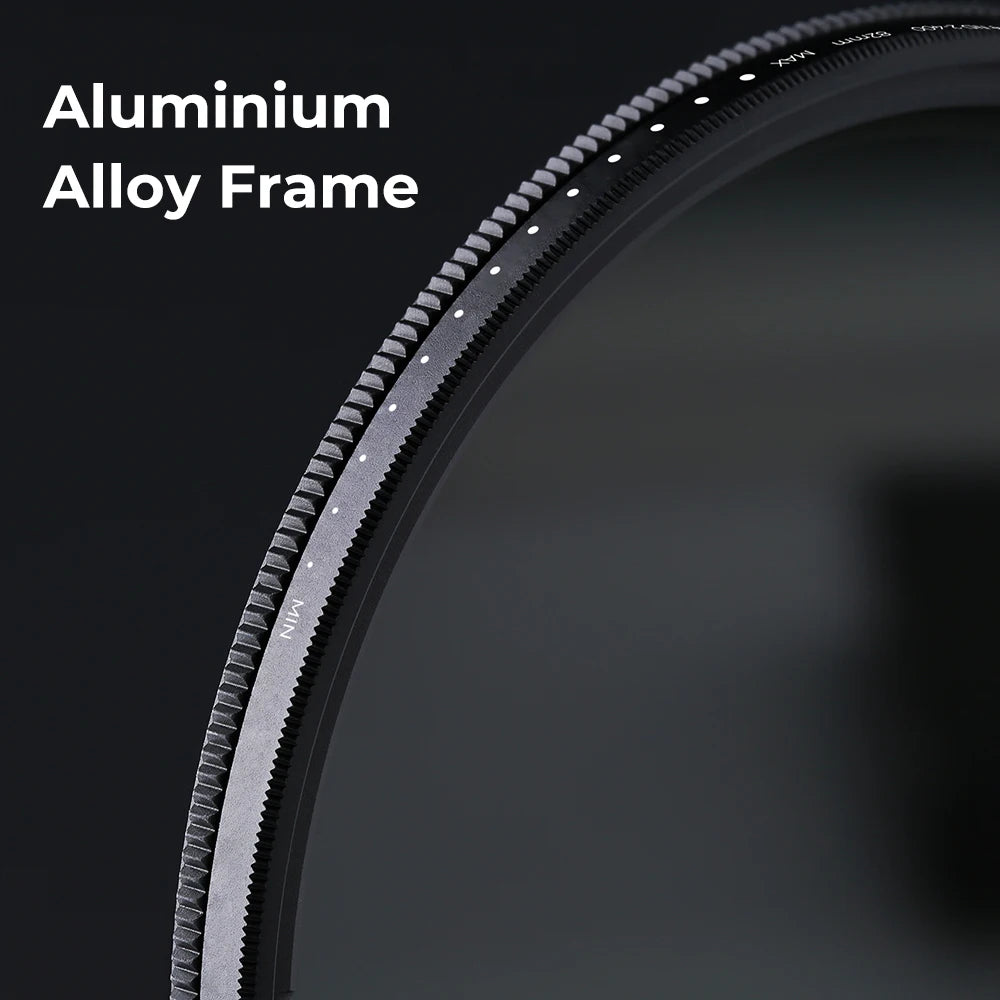 K&F Concept Variable ND Filter 67mm 58mm 82mm ND2 ND400 9 Stops Neutral Density Filter ND2-400 37-49mm 52mm 55mm 77mm 62mm 72mm